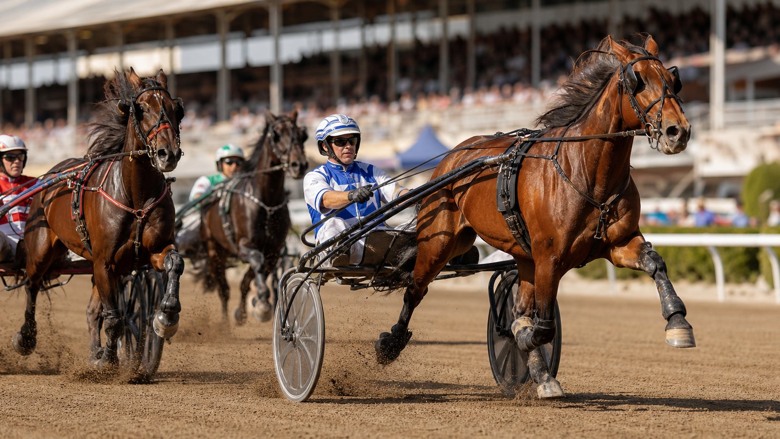 Course de trot attelé en compétition